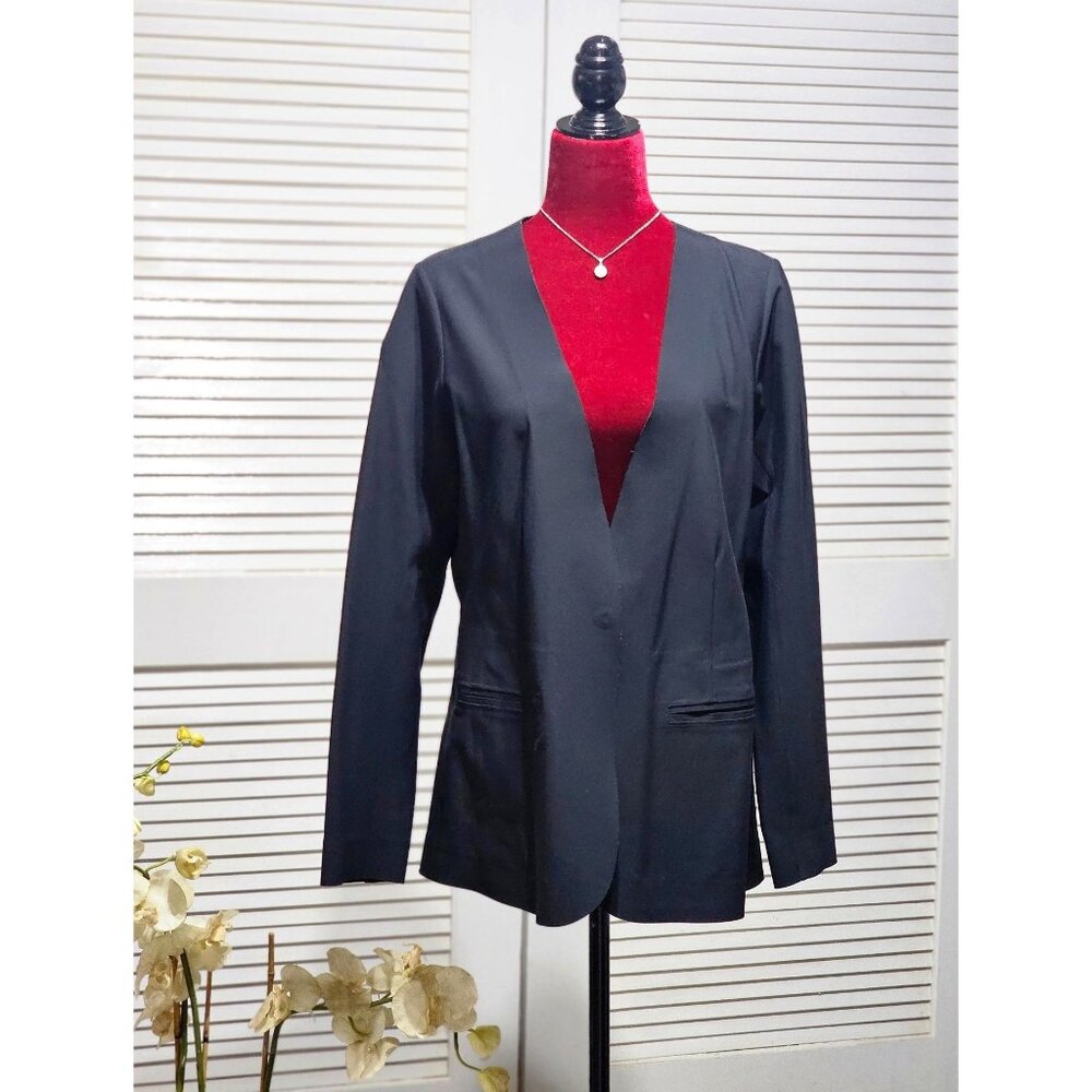 Athleta Women's Avenues Black Open-Front Blazer Jacket  Plus Size 14 2212